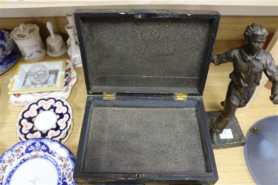 A Regency Japanned chinoiserie cabinet
